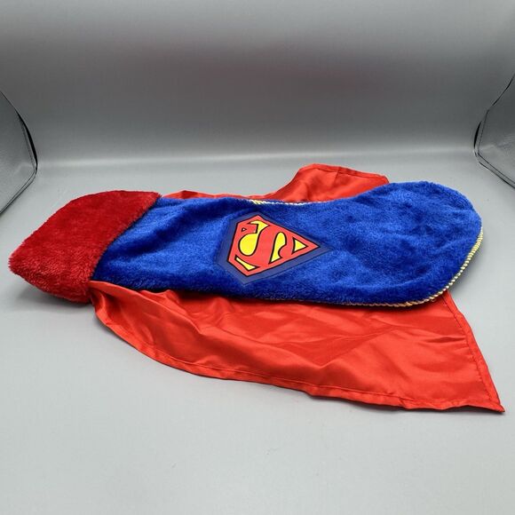 Kurt Alder TM DC Comics Superman Plush Like Fabric Cape Christmas Stocking 16" L - Picture 4 of 14